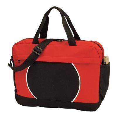 600D DOCUMENT BAG in Black & Red