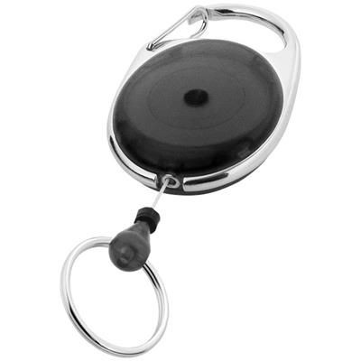ROLLER CLIP KEYRING CHAIN in Black Solid