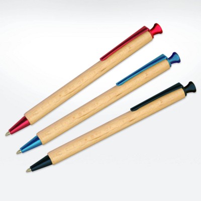 GREEN & GOOD SUSTAINABLE TIMBER ALBERO PEN with Colour Trim