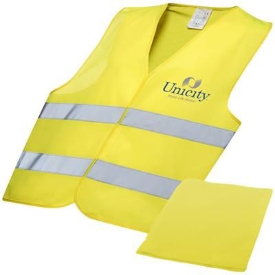 SAFETY VEST in Pouch in Yellow
