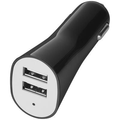 DUAL CAR ADAPTER in Black Solid