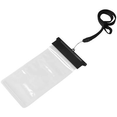 SPLASH MOBILE WATERPROOF BAG in Black Solid & Clear Transparent