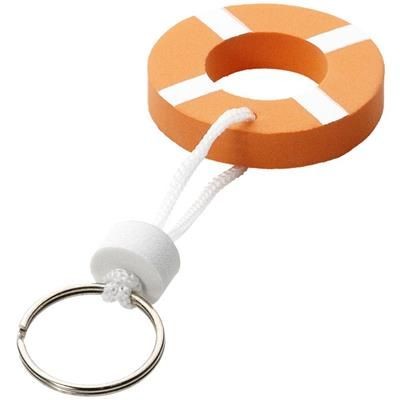 FLOATING KEYRING CHAIN in Orange & White Solid