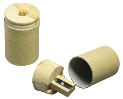 GREEN & GOOD RECYCLED CARD PENCIL SHARPENER in Natural