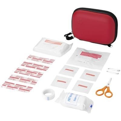 17 PIECE FIRST AID K in Red & White Solid