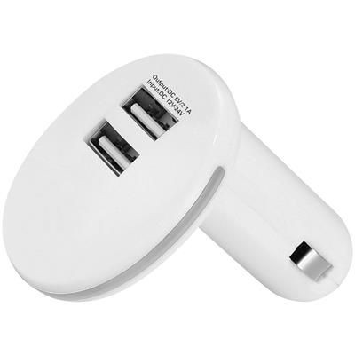 MARTIN DUAL CAR CHARGER in White Solid