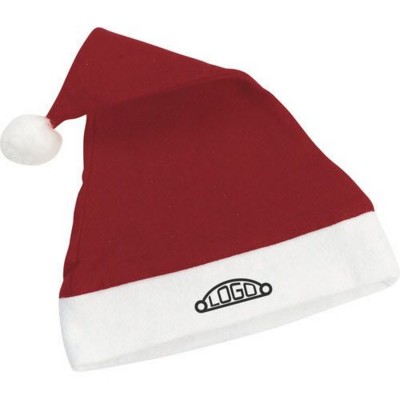 POLYESTER CHRISTMAS FATHER CHRISTMAS SANTA CHRISTMAS HAT in Red