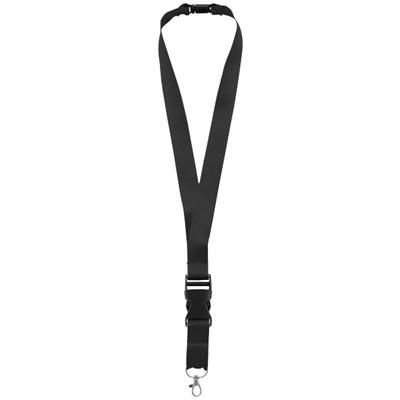LANYARD with Detachable Buckle in Black Solid