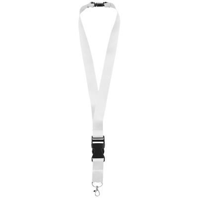 LANYARD with Detachable Buckle in White Solid