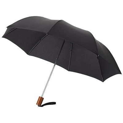 20 INCH 2 - SECTION UMBRELLA in Black Solid