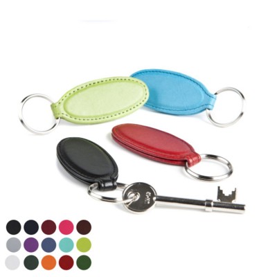 BELLUNO PU OVAL KEYRING in Leatherette
