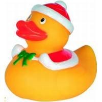 XMAS RUBBER DUCK SMALL in Yellow