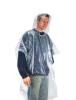 DISPOSABLE RAIN PONCHO in Translucent Clear Transparent