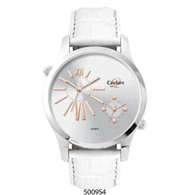 ROSE GOLD SILVER DIAL STYLISH UNISEX WATCH