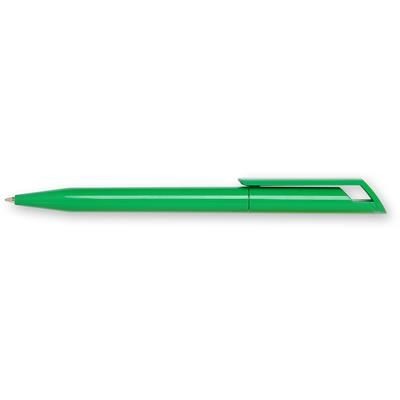 ZINK EXTRA PLASTIC PUSH BUTTON BALL PEN with Solid Green Barrel