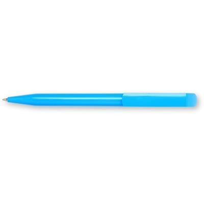 ZINK EXTRA PLASTIC PUSH BUTTON BALL PEN with Solid Turquoise Barrel