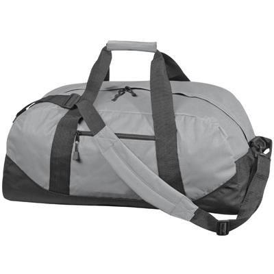 POLYESTER SPORTS TRAVEL BAG in Grey