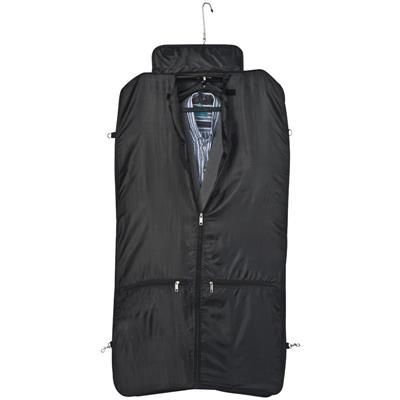 LARGE STURDY POLYESTER SUIT CARRIER in Black