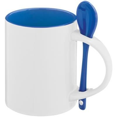 MUG with Spoon in Blue
