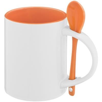 MUG with Spoon in Orange