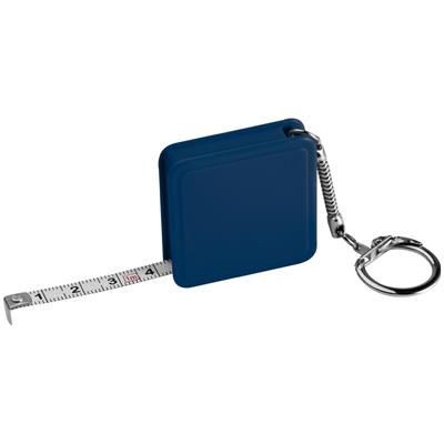 1 METER STEEL MEASURING TAPE with Keyring Chain in Blue