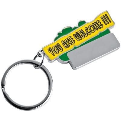 YOU ARE WELCOME KEYRING in Green