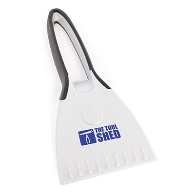 PLASTIC ICE SCRAPER with Rubber Covered Handle
