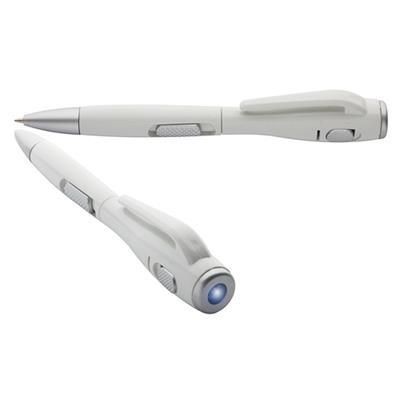 SENTER BALL PEN with LED Torch in White