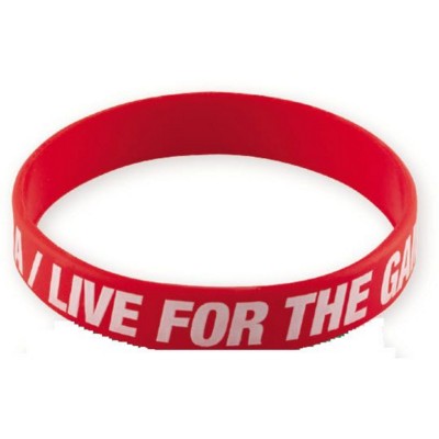 PRINTED SILICON WRIST BAND in Red