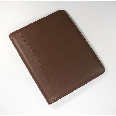 MELBOURNE NAPPA LEATHER A4 CONFERENCE FOLDER in Brown