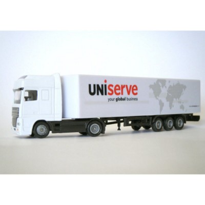 ARTICULATED TRUCK AND STANDARD TRAILER MODEL in White