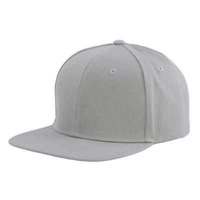 100% ACRYLIC SNAPBACK BASEBALL CAP in Grey