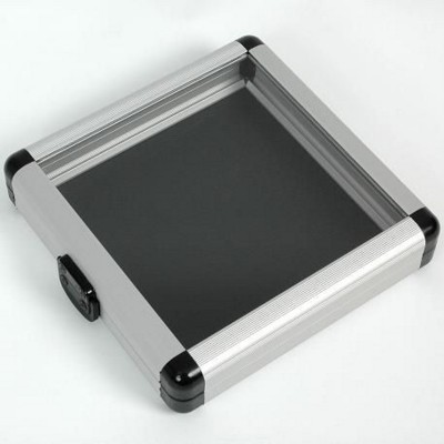 CD HOLDER CASE in Black with Clear Transparent Lid