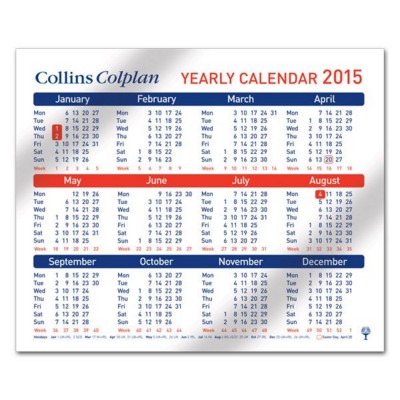 COLLINS COLPLAN YEARLY CALENDAR
