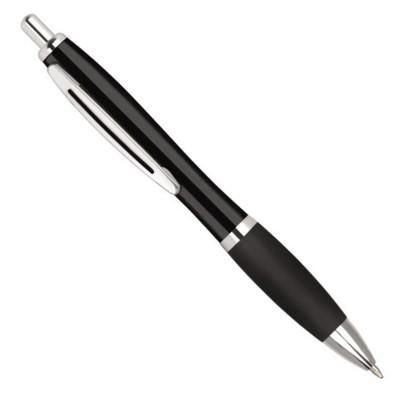 CONTOUR METAL BALL PEN in Black with Black Grip