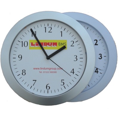 ROUND PLASTIC WALL CLOCK with Radio Controlled Feature