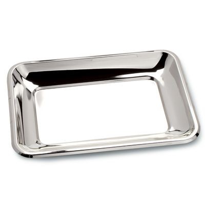 RECTANGULAR SILVER CHROME PLATED TRAY