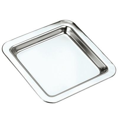 SQUARE SILVER CHROME PLATED TRAY