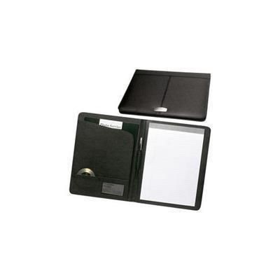 YORK A4 LEATHER CONFERENCE FOLDER in Black