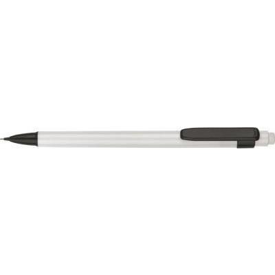 GUEST MECHANICAL PROPELLING PENCIL in White with Black Trim