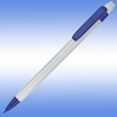 GUEST MECHANICAL PROPELLING PENCIL in White with Blue Trim