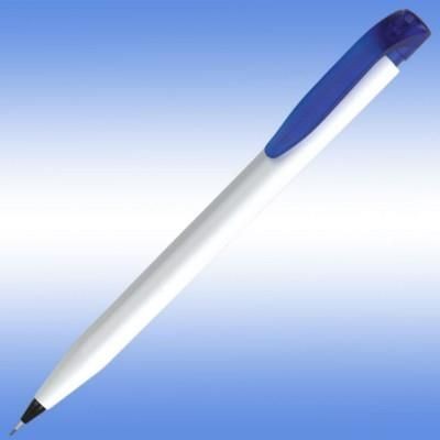 HARRIER EXTRA PENCIL in White with Blue Trim