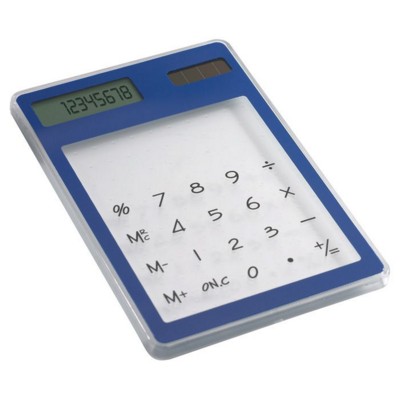 SOLAR POWER CALCULATOR with in Blue with Translucent Outer