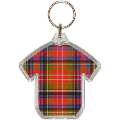 ACRYLIC TEE SHIRT SHAPE KEYRING in Clear Transparent