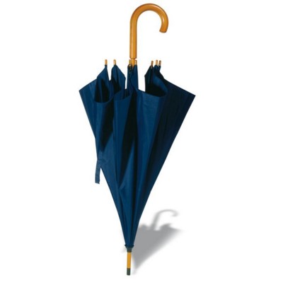 UMBRELLA with Wood Grip in Blue