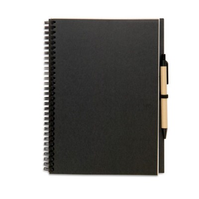 RECYCLED NOTE BOOK in Black