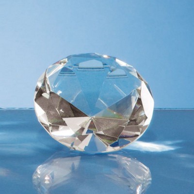 6CM OPTICAL GLASS DIAMOND PAPERWEIGHT