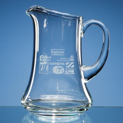 CRYSTAL GLASS ICE LIP WATER JUG