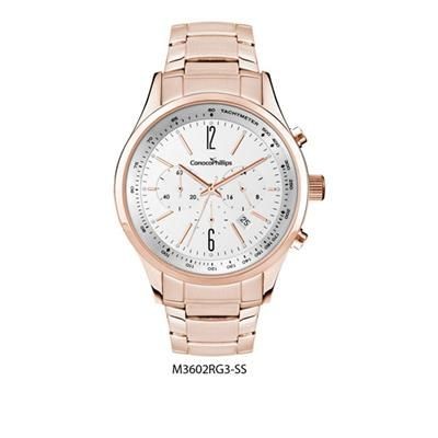 CHRONOGRAPH ROSE GOLD PLATED GENTS WATCH