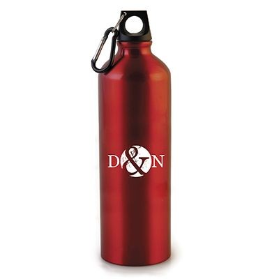 KENNEDY 1 LITRE TALL RED GLOSSY ALUMINIUM METAL SPORTS BOTTLE in Red